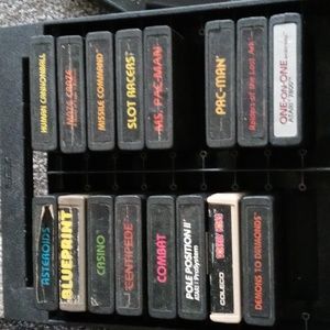 Atari Video Games & Case